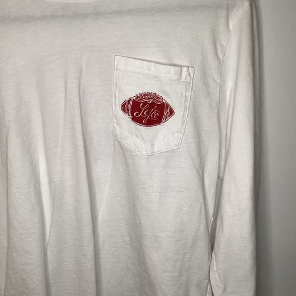 Ladies Lauren James Co. Oklahoma Sooners  Football Long sleeved Pocket Tee small - Picture 4 of 5